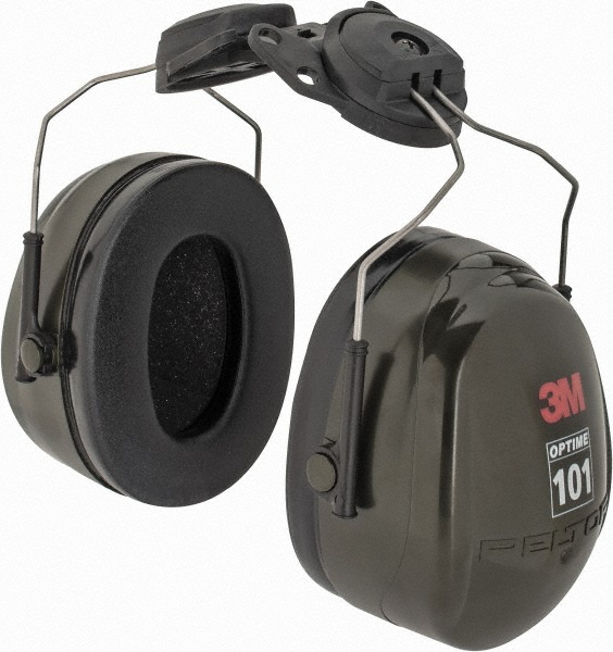 3M 24 Max NRR, Hard Hat Cap Mounted NonConductive Earmuffs