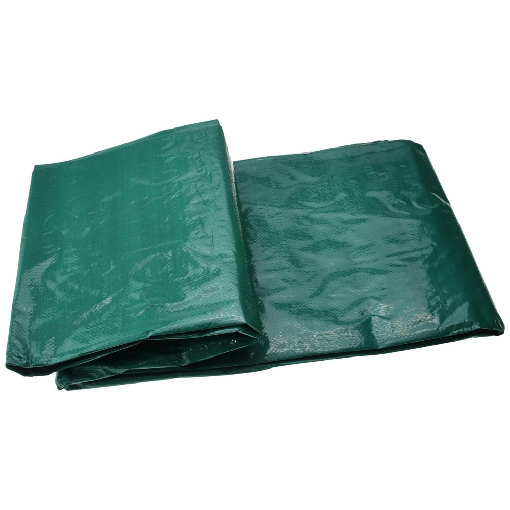 Tarp/Dust Cover: Green, Polyethylene, 10' Long x 8' Wide, 9 to 10 mil