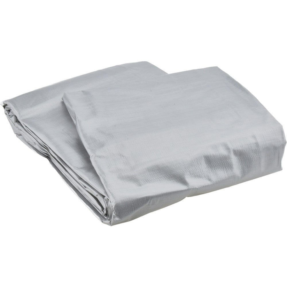 Tarp/Dust Cover: Black & Silver, Polyethylene, 20' Long x 16' Wide, 11 to 12 mil