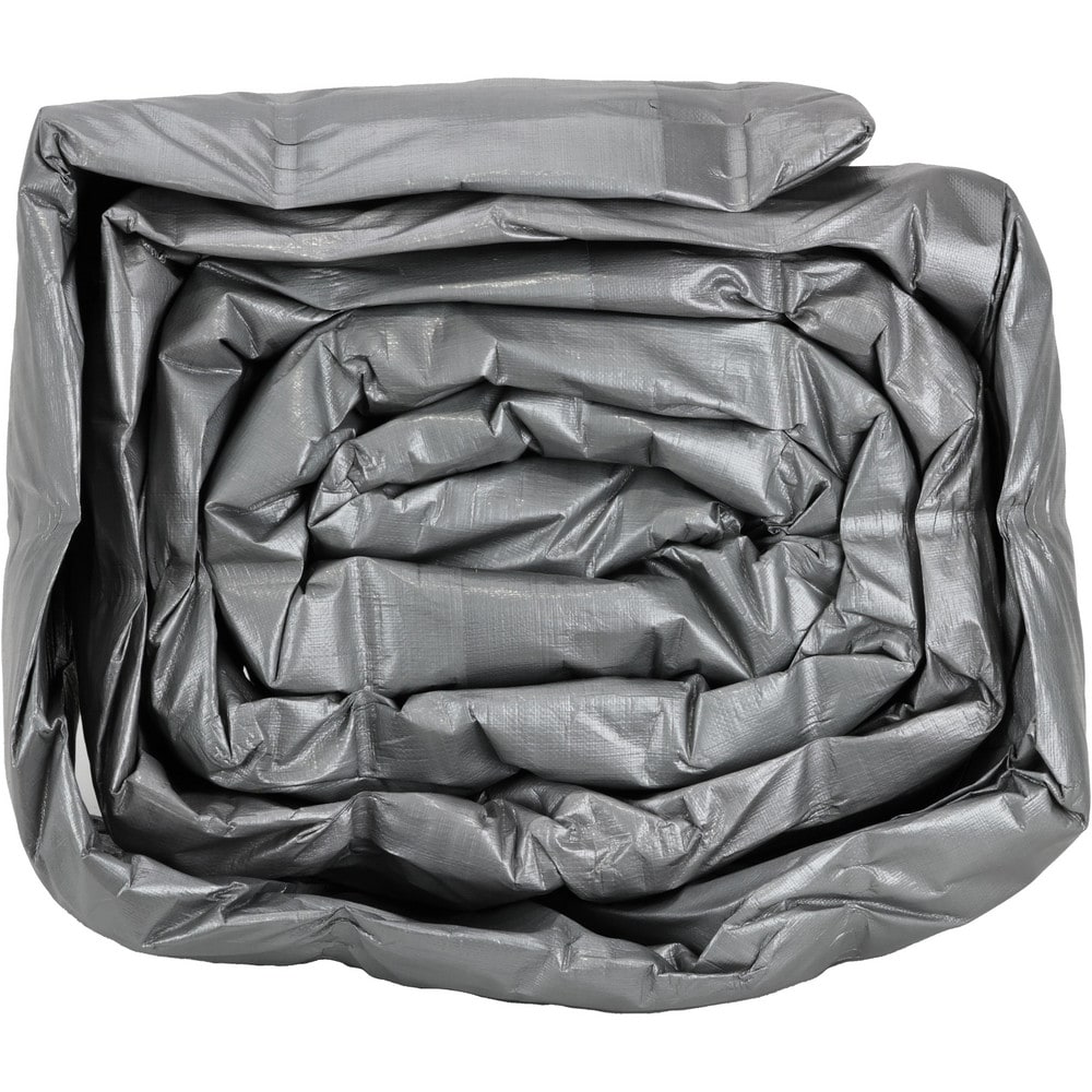 Tarp/Dust Cover: Black & Silver, Polyethylene, 60' Long x 40' Wide, 11 to 12 mil