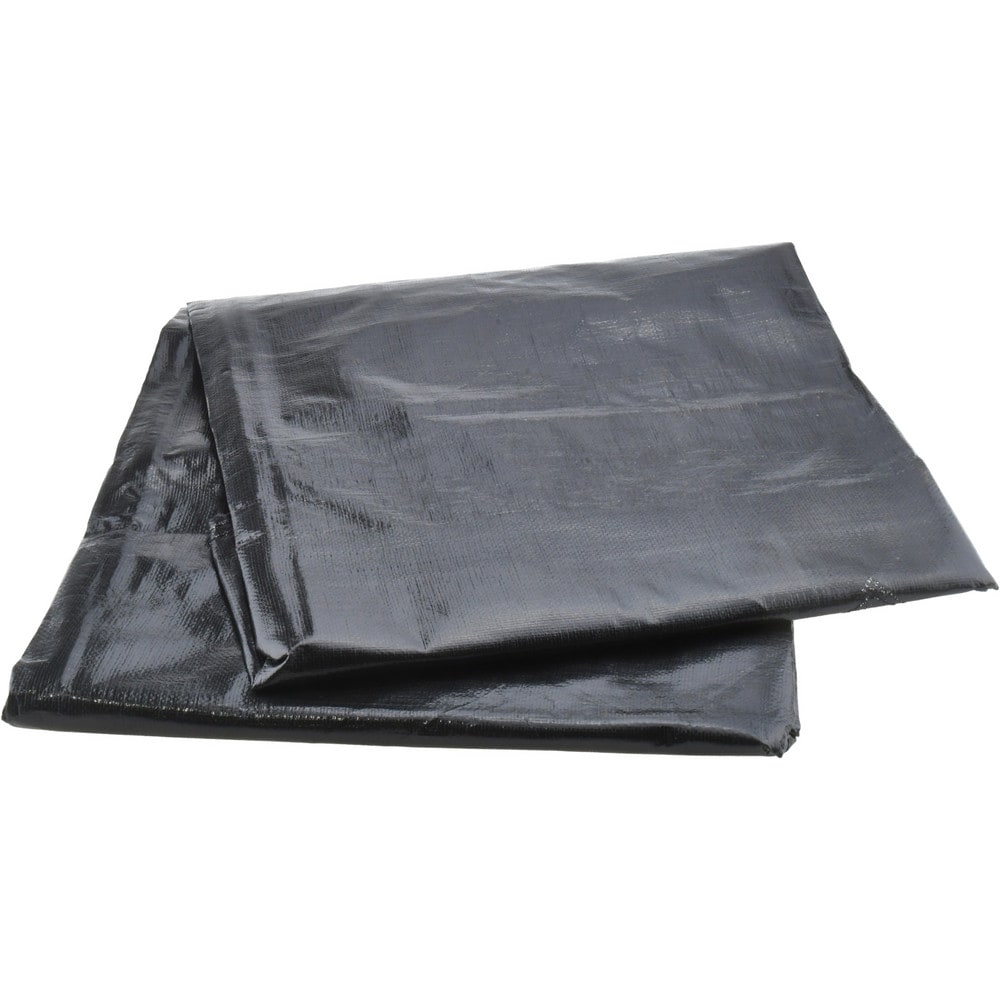 Tarp/Dust Cover: Black, Polyethylene, 10' Long x 8' Wide, 11 to 12 mil