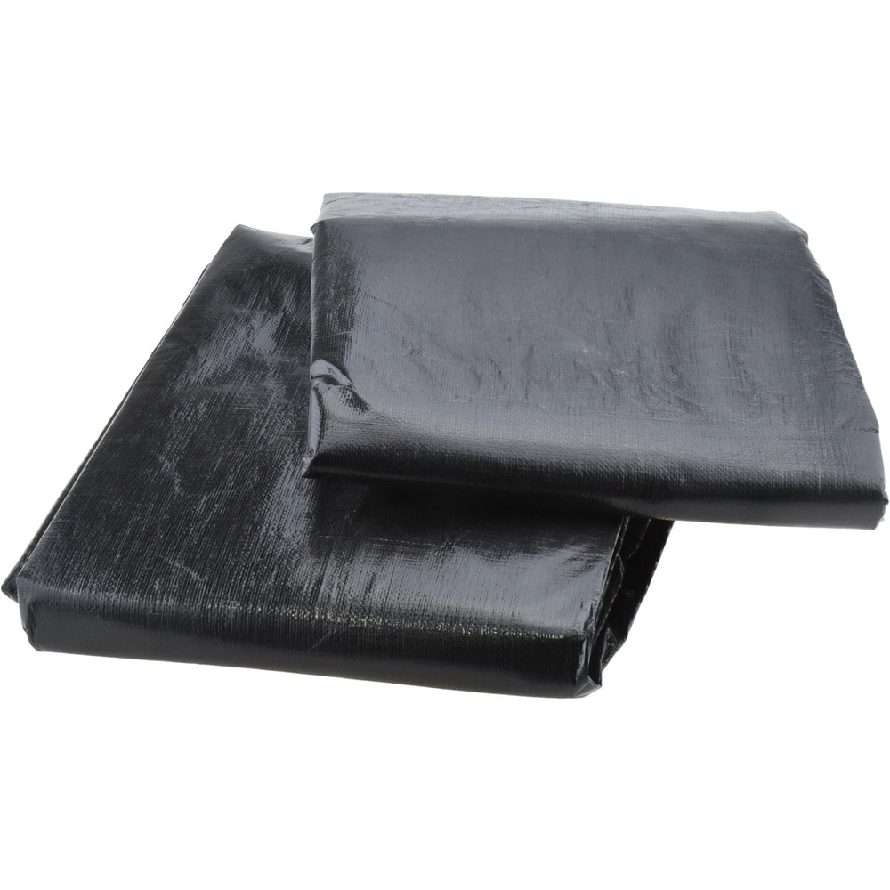 Tarp/Dust Cover: Black, Polyethylene, 20' Long x 12' Wide, 11 to 12 mil