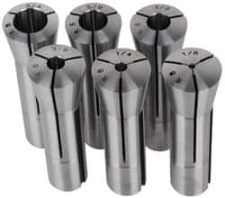 Collet Set: 6 Pc, 1/8 to 3/4" Capacity