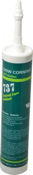Dow Corning 99180646 Joint Sealant: 10.1 oz Cartridge, White, RTV Silicone 