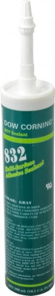 Dow Corning 99180620 Joint Sealant: 10.1 oz Cartridge, Gray, RTV Silicone 