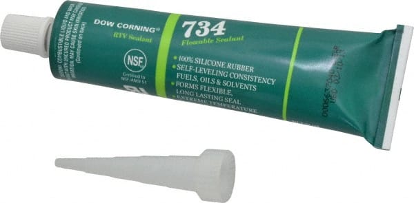 Dow Corning 4102963 Joint Sealant: 3 oz Tube, Clear, RTV Silicone 