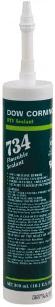 Dow Corning 99179310 Joint Sealant: 10.1 oz Cartridge, Clear, RTV Silicone 