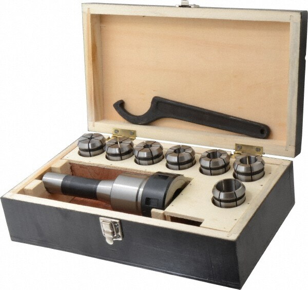 R8 Taper Shank, Full Grip Collet Chuck Set