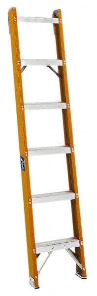 Louisville FH1008 8-Step Ladder: Fiberglass, Type IA, 8 OAH 