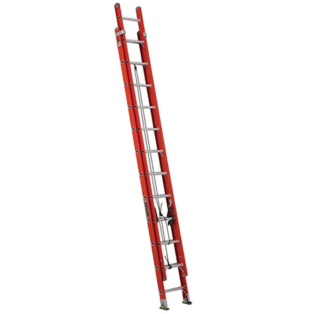 Louisville FE3240 40 High, Type I Rating, Fiberglass Industrial Extension Ladder 