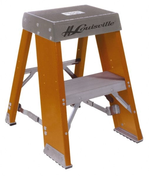 Louisville FY8001 1-Step Ladder: Fiberglass, Type IA, 1 OAH 