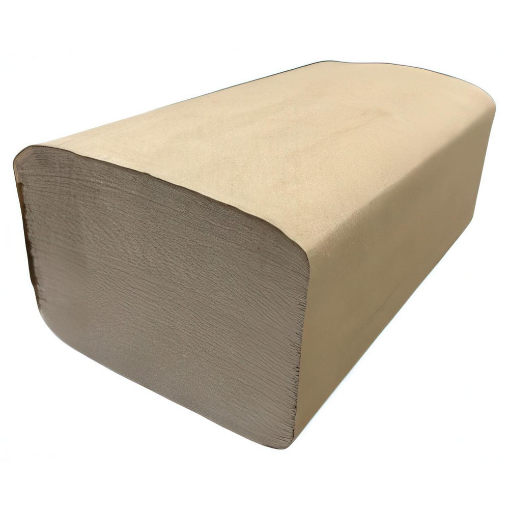 Paper Towels: Single Fold, Pack, 1.000 Ply, Natural, Recycled Fiber