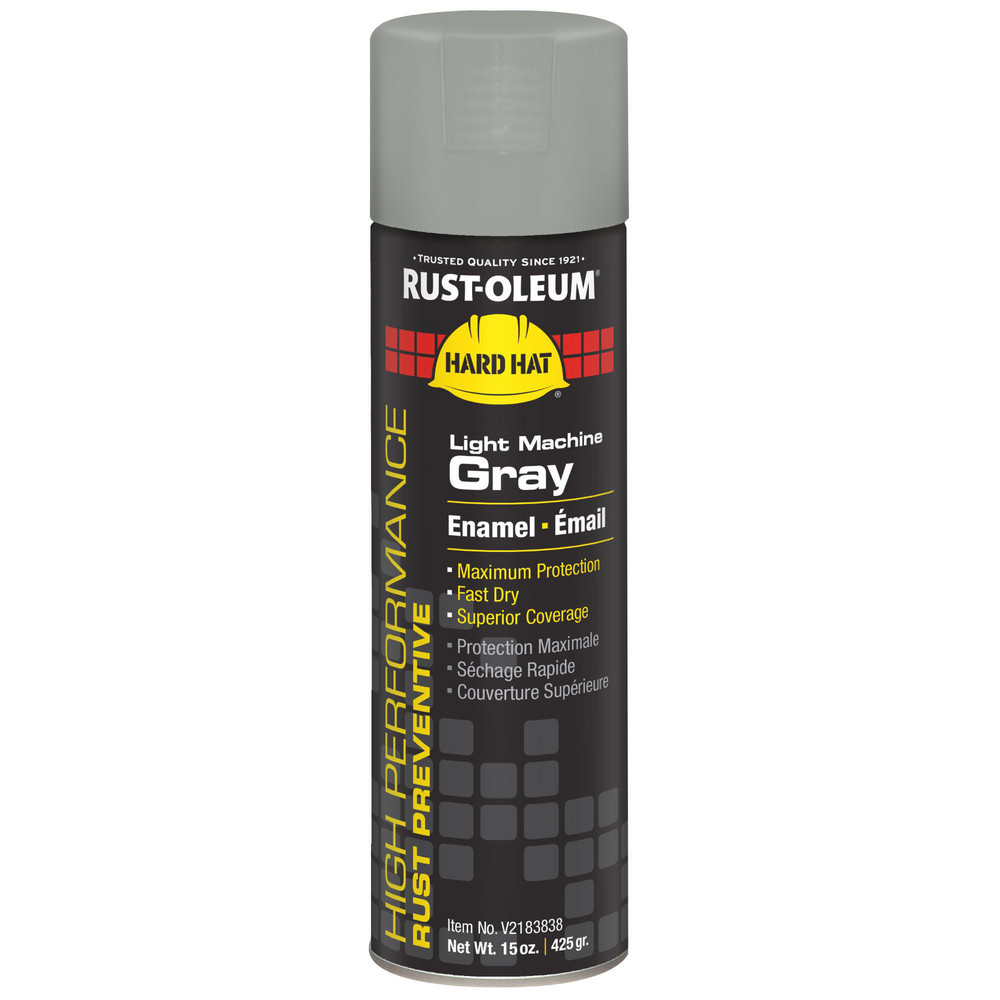 Enamel Spray Paint: Light Machinery Gray, Gloss, 15 oz