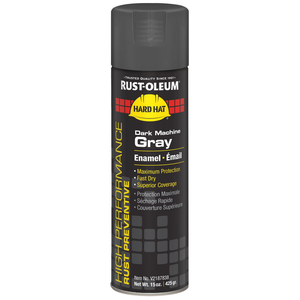 Enamel Spray Paint: Dark Machinery Gray, Gloss, 15 oz