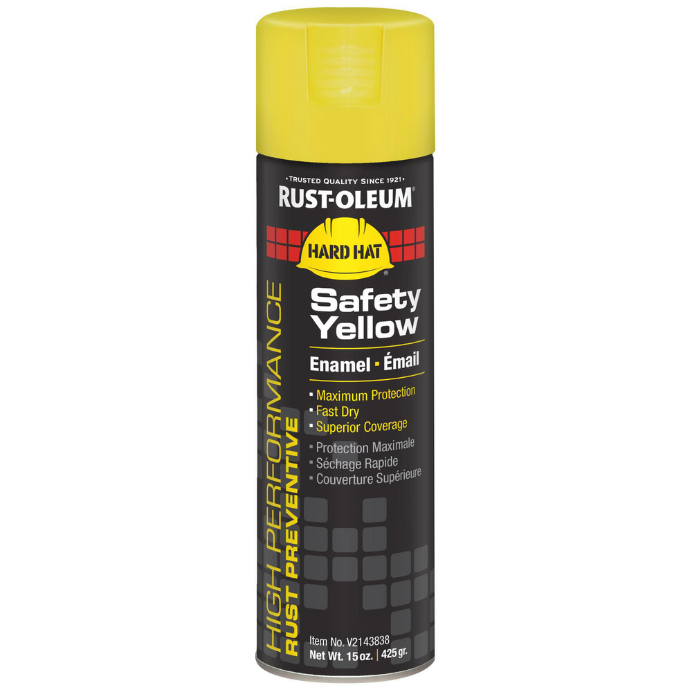 Rust-Oleum - Enamel Spray Paint: Safety Yellow, Gloss, 15 oz | MSC