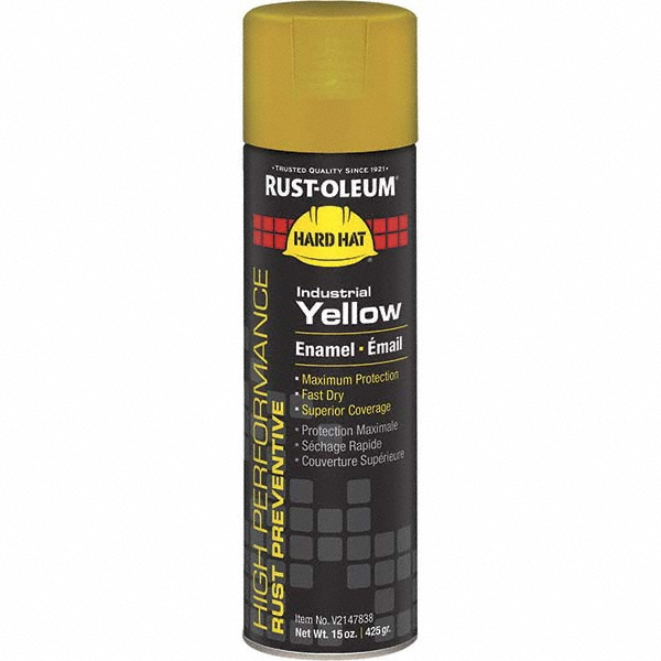 RustOleum Spray Paint Yellow, Gloss, 15 oz Net Fill, Enamel MSC