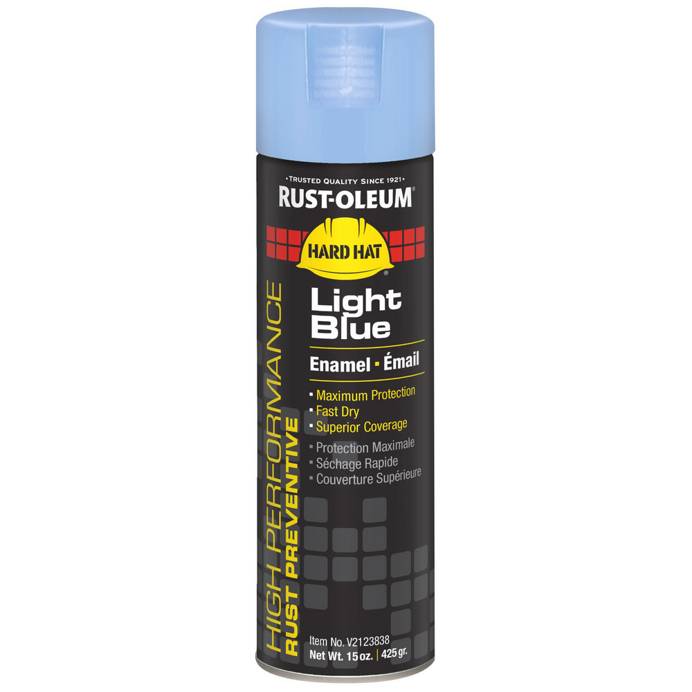 Enamel Spray Paint: Light Blue, Gloss, 15 oz