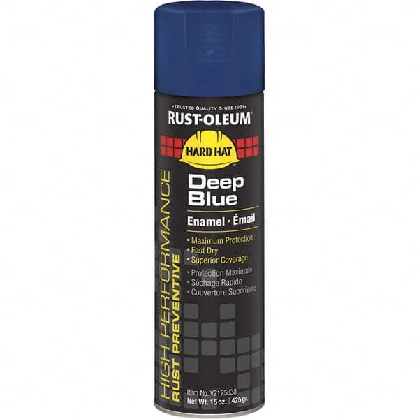 Enamel Spray Paint: Deep Blue, Gloss, 15 oz