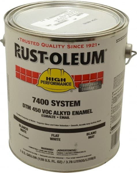 Rust-Oleum 2764402 Industrial Enamel Paint: 10 gal, Flat, White 