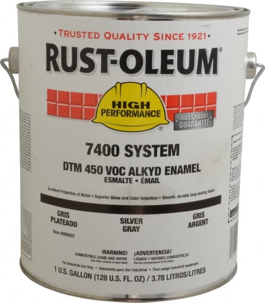 Rust-Oleum 906402 7400 Alkyd Enamel, Silver Gray, 1 gal.