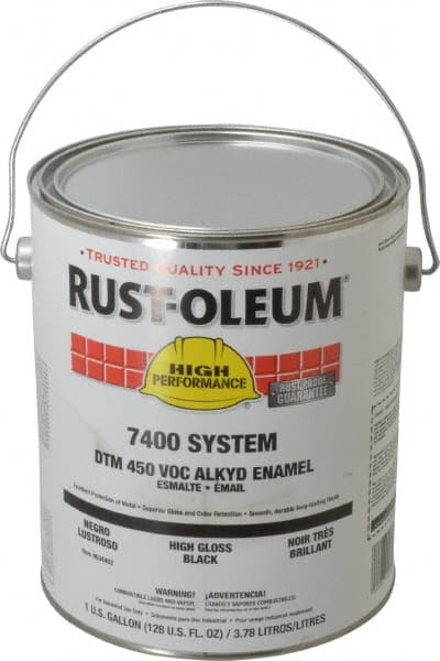 Rust-Oleum 634402 Industrial Enamel Paint: 10 gal, High-Gloss, Black 
