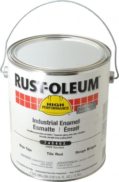 Rust-Oleum 745402 Industrial Enamel Paint: 10 gal, Gloss, Tile Red 