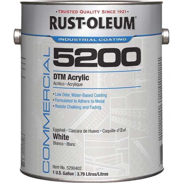 Rust-Oleum 5290402 Acrylic Enamel Paint: 10 gal, Flat, White 