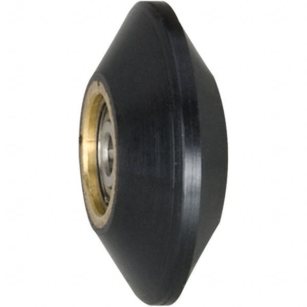 1-Pk Dynabrade 11282 Contact Wheel Assy Crown Face 70 Duro Rubber 3/4 Inch Dia x 5/8 Inch W x 3/8 Inch I.D 