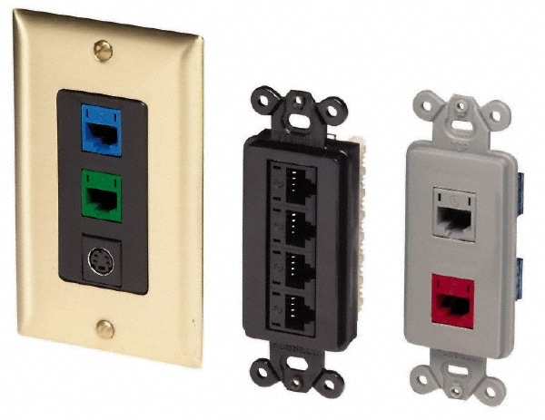 Coaxial Cable Outlets & Receptacles; Wall Plate Configuration: 2 Coaxial ; Number of Gangs: 1 ; Mounting Type: Flush Mount ; Material: Nylon ; Color: White ; Standards Met: CSA Certified; RoHS Compliant; UL Listed