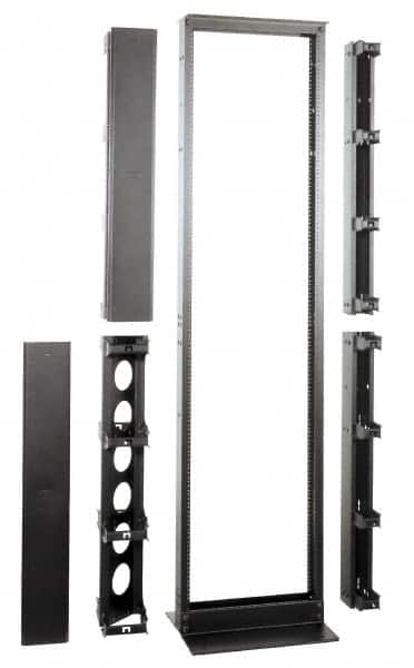 Electrical Enclosure Equipment Rack: Aluminum, Use with Cable Organizers, House Patch Panels, Network Equipment & Switches
