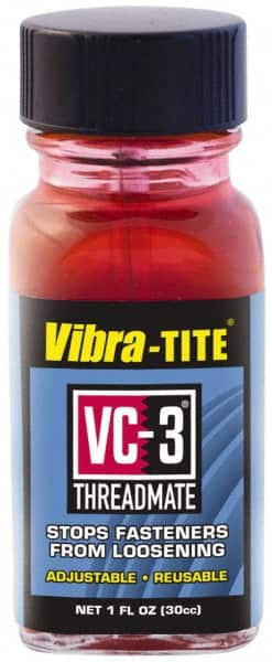 Vibra-Tite. 21330 Threadlocker: Red, 1 oz, Bottle 
