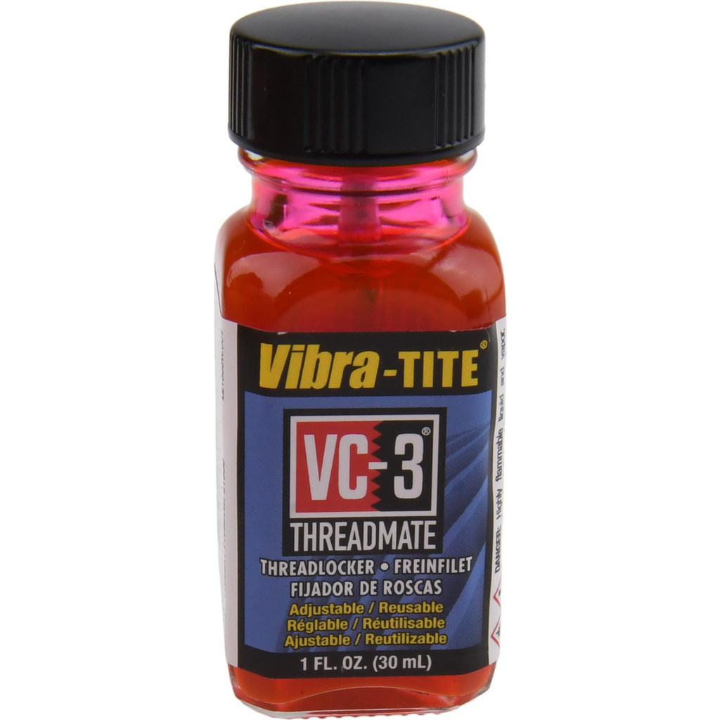 Vibra-Tite® Threadlocker: Red, 1 oz, Bottle - Low Strength, Series VC-3 | Part #VIBRA-TITE MEK