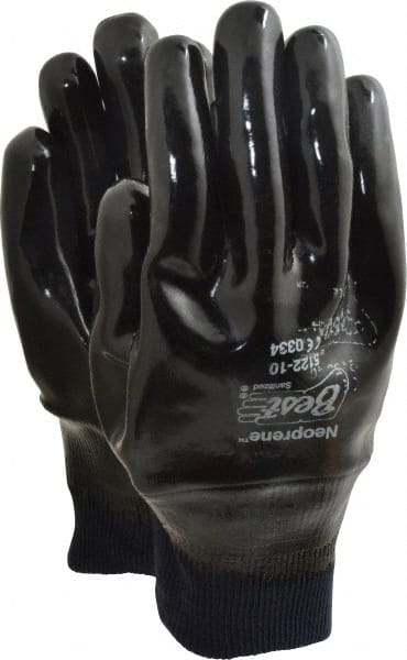Chemical Resistant Gloves: Large, Neoprene-Coated, Neoprene, Supported