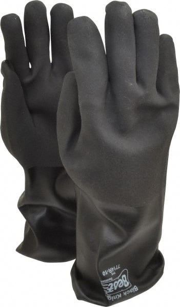long black pvc gloves