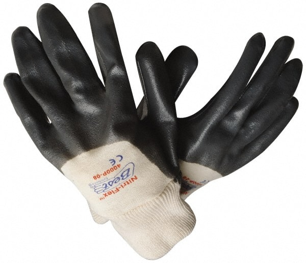 General Purpose Work Gloves: Small, Nitrile Coated, Cotton
