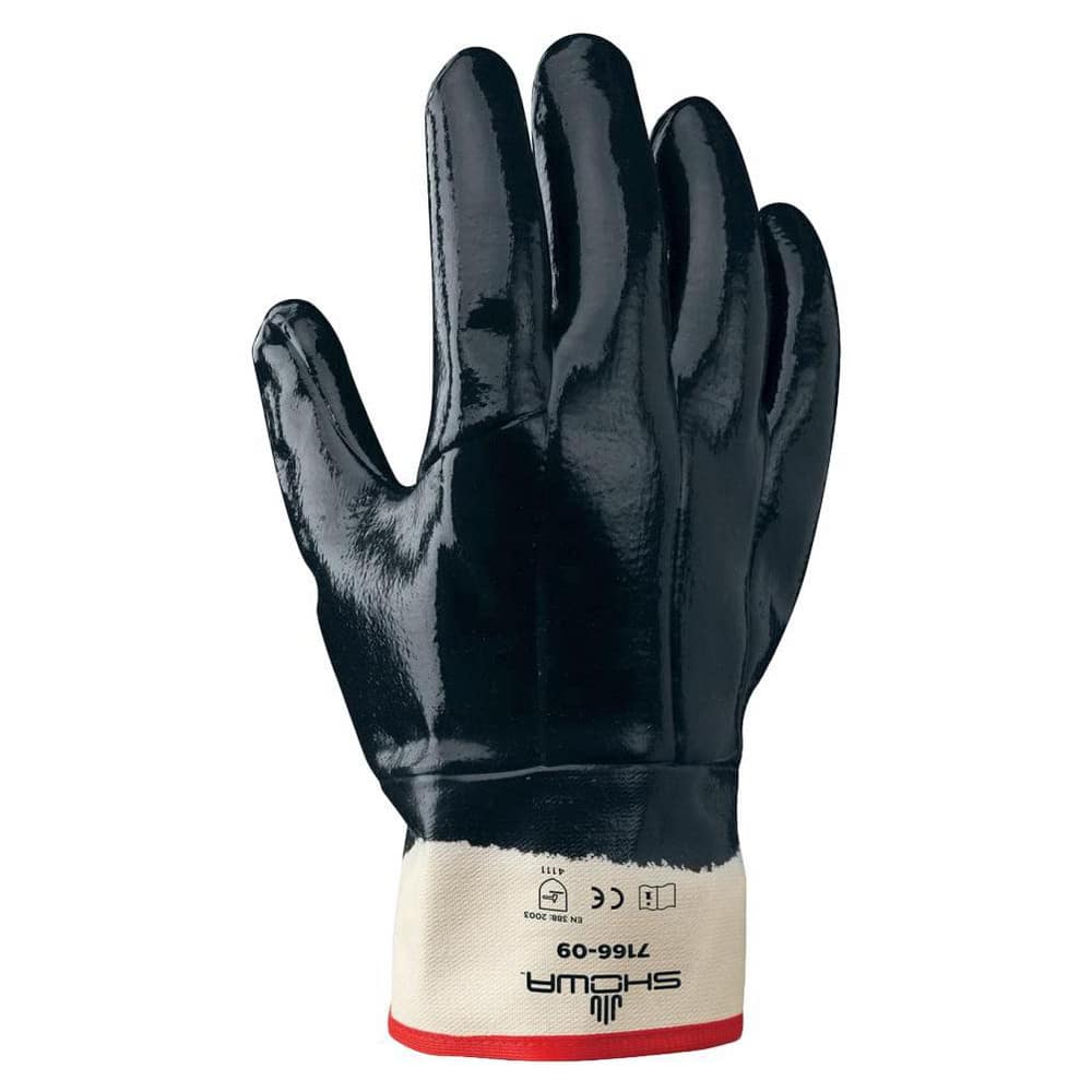 General Purpose Work Gloves: Large, Nitrile Coated, Jersey