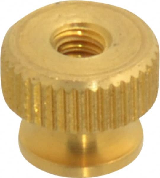 Electro Hardware #4-40 UNC Thread, Uncoated, Grade B-633 Brass Round Knurled  Thumb Nut 00256834 MSC Industrial Supply