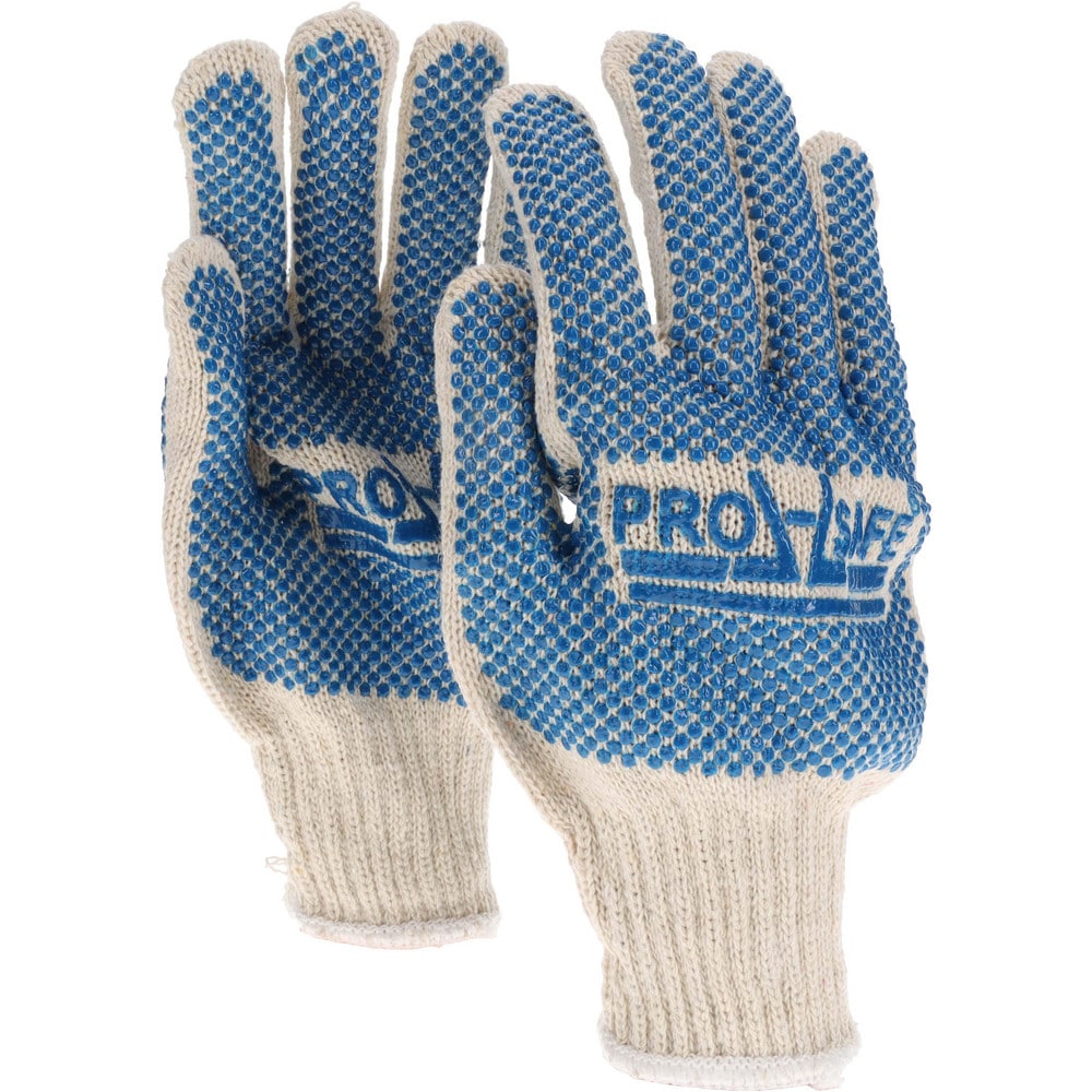 General Purpose Work Gloves: Large, Polyvinylchloride Coated, Cotton Blend