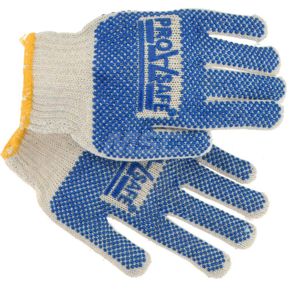 General Purpose Work Gloves: Small, Polyvinylchloride Coated, Cotton Blend