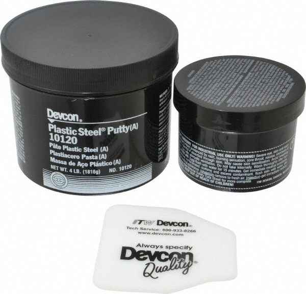 Two-Part Epoxy: 4 lb, Pail Adhesive - 16 hr & 45 min Working Time, Series Plastic Steel