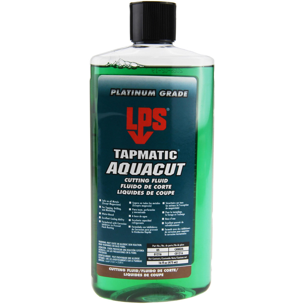 LPS | Tapmatic Cutting & Tapping Fluid: Tapmatic, Water-Based, 16 oz Bottle - For Ferrous & Non-Ferrous Metal Except Magnesium | Part #01216