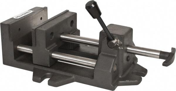 6" Jaw Opening Capacity x 1-7/8" Throat Depth, Horizontal Drill Press Vise