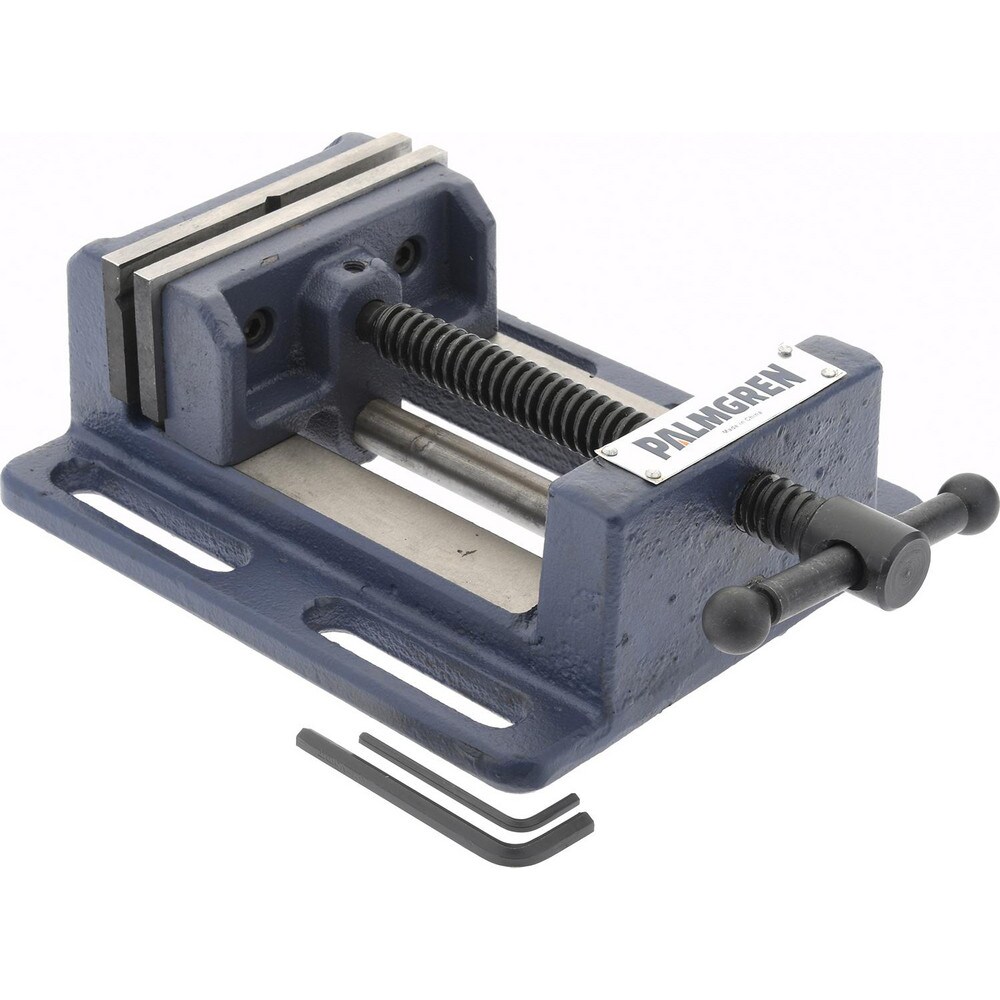 4" Jaw Opening Capacity x 1-3/4" Throat Depth, Horizontal Drill Press Vise