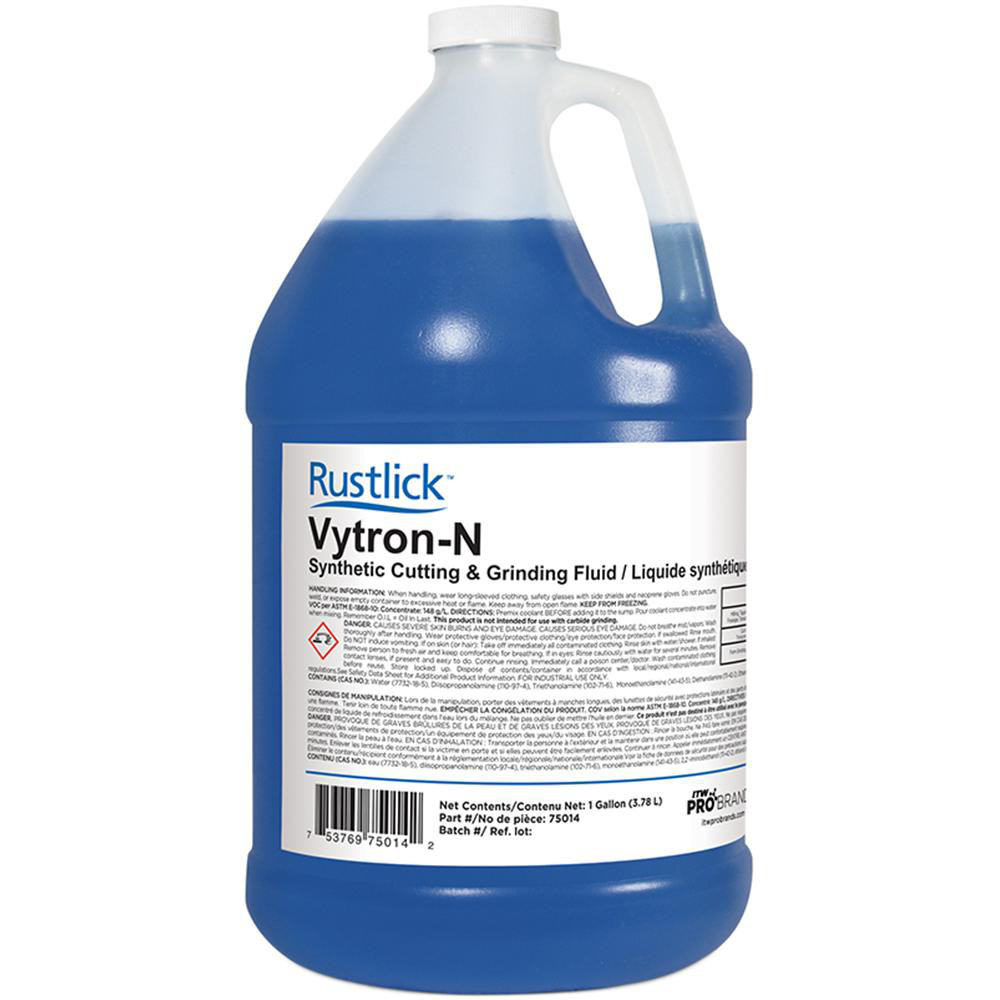 Cutting & Grinding Fluid: Rustlick®Vytron-N, 1 gal Bottle - For Aluminum, Ferrous Metal, Titanium