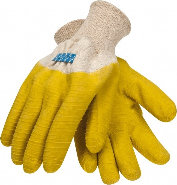 General Purpose Work Gloves: Large, Latex Coated, Jersey