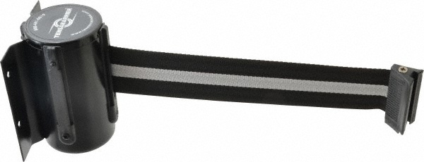 Pedestrian Barrier: Black, Wall Mount, Use with Tensabarrier