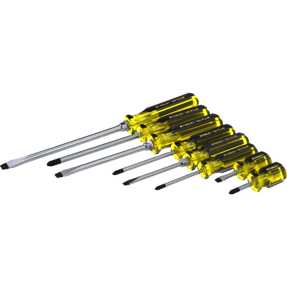 Stanley - Screwdriver Set: 8 Pc, Phillips, Slotted & Stubby | MSC