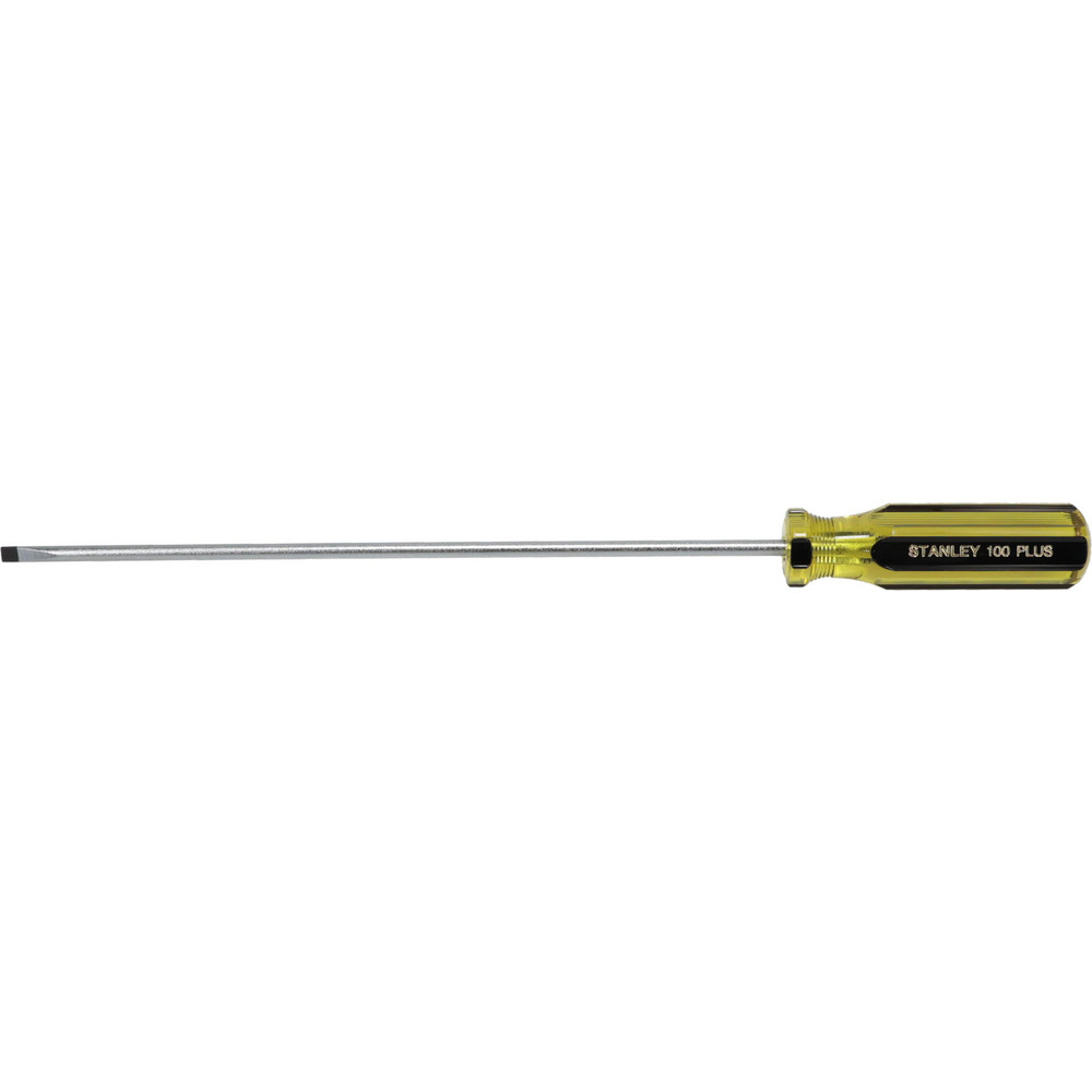 Slotted Screwdriver: 3/16" Width, 10" Blade Length