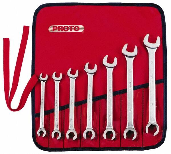 PROTO J3700A Flare Nut Wrench Set: 7 Pc, Inch 