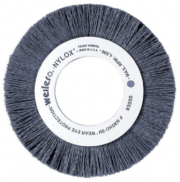 Wheel Brush: 14" Wheel Dia, Crimped